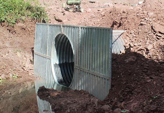 Corrugated steel sewer pipes