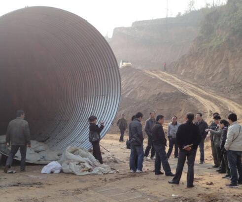 Corrugated metal culvert pipes