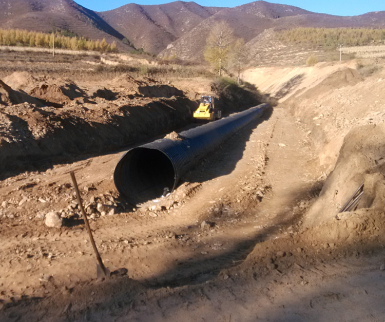 Corrugated steel drainage culvert Corrugated steel drainage culvert